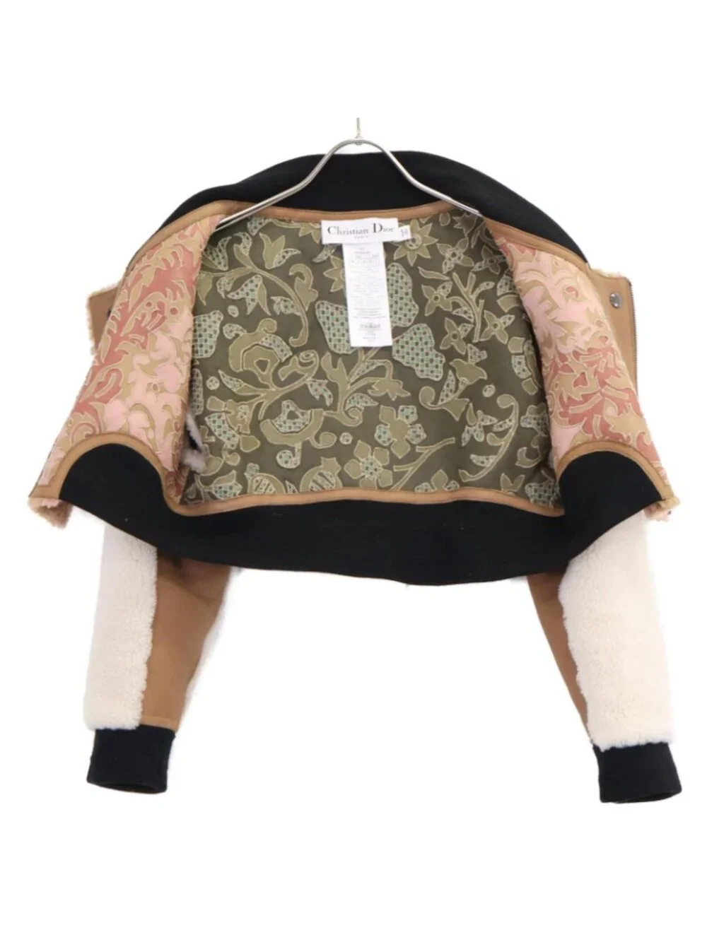 Dior Lambskin Boa Contrast Cropped Jacket 40 - Picture 4 of 7